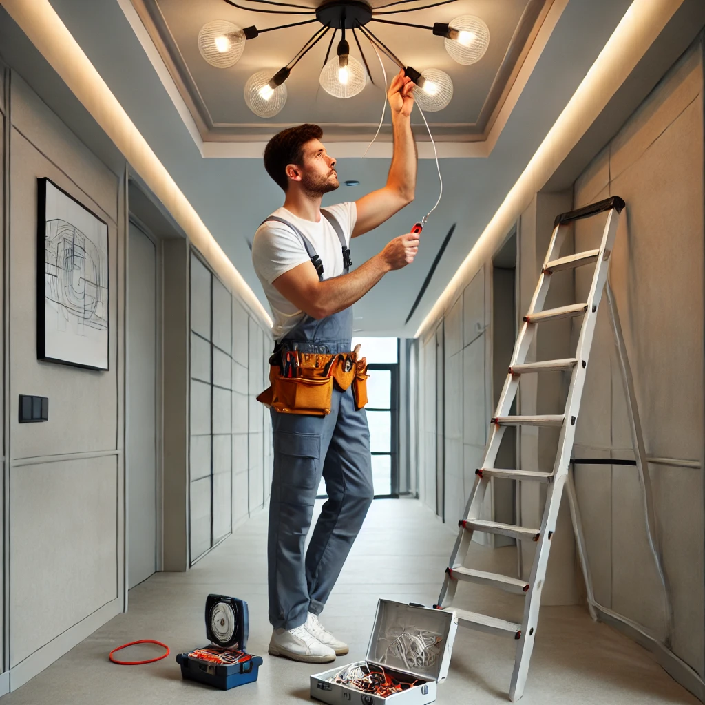 fixing celling lamps